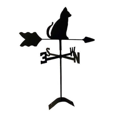 The Lazy Scroll The Lazy Scroll catroof Cat Roof Mount Weathervane; Black catroof